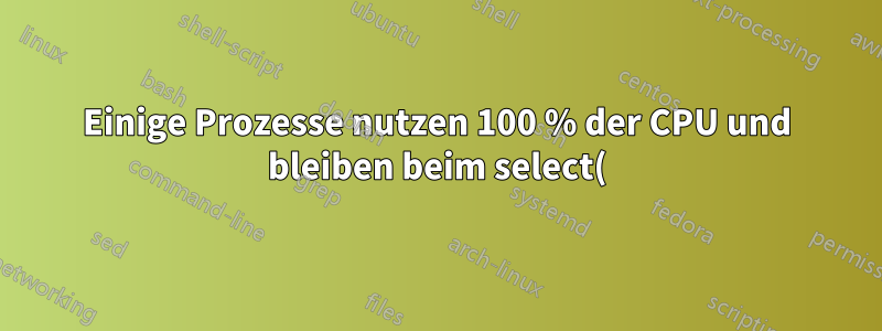 Einige Prozesse nutzen 100 % der CPU und bleiben beim select()-Aufruf für einige Zeit hängen