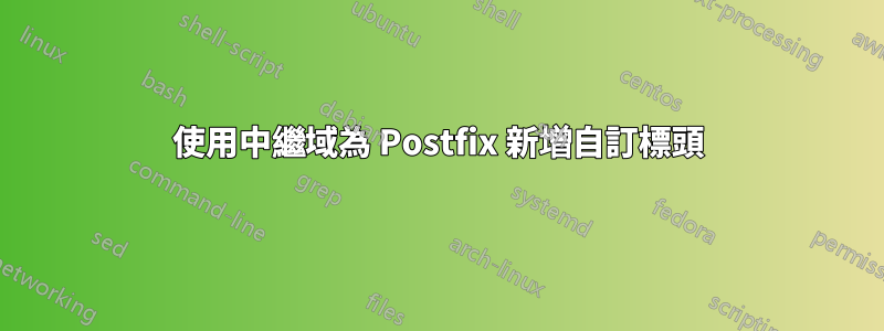 使用中繼域為 Postfix 新增自訂標頭