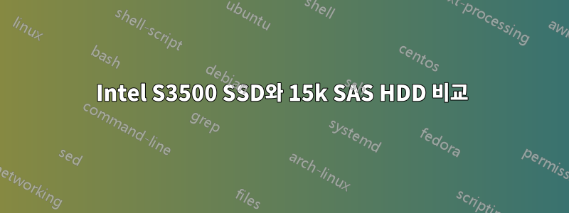 Intel S3500 SSD와 15k SAS HDD 비교
