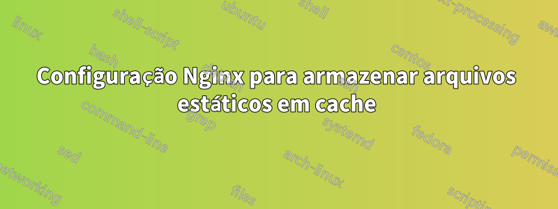 Configuração Nginx para armazenar arquivos estáticos em cache
