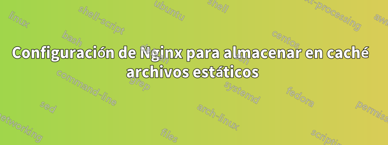 Configuración de Nginx para almacenar en caché archivos estáticos