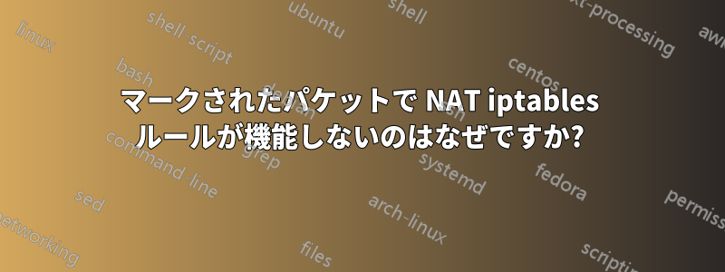 マークされたパケットで NAT iptables ルールが機能しないのはなぜですか?