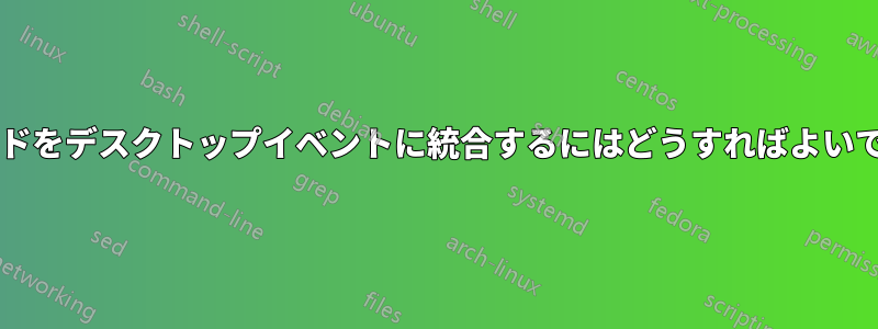 サウンドをデスクトップイベントに統合するにはどうすればよいですか?