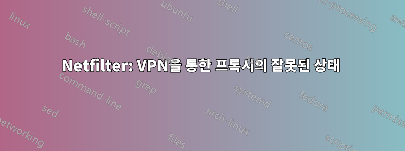 Netfilter: VPN을 통한 프록시의 잘못된 상태