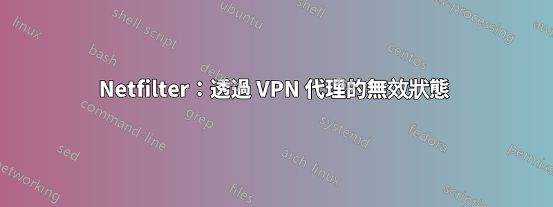 Netfilter：透過 VPN 代理的無效狀態