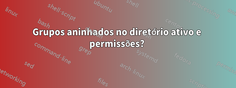 Grupos aninhados no diretório ativo e permissões?