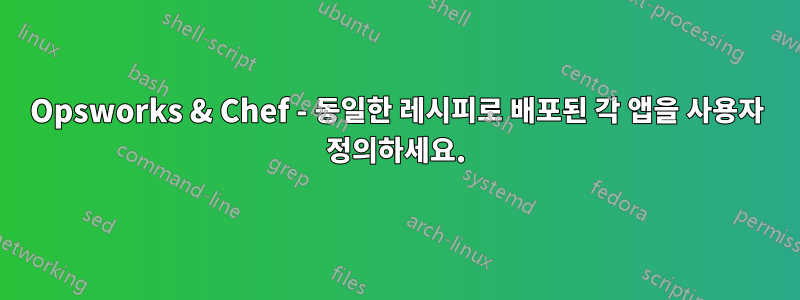 Opsworks & Chef - 동일한 레시피로 배포된 각 앱을 사용자 정의하세요.