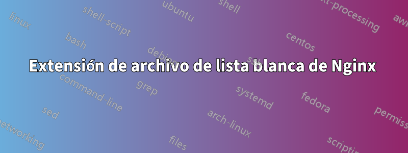Extensión de archivo de lista blanca de Nginx