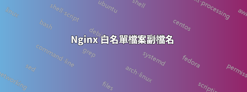 Nginx 白名單檔案副檔名