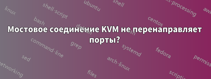 Мостовое соединение KVM не перенаправляет порты?