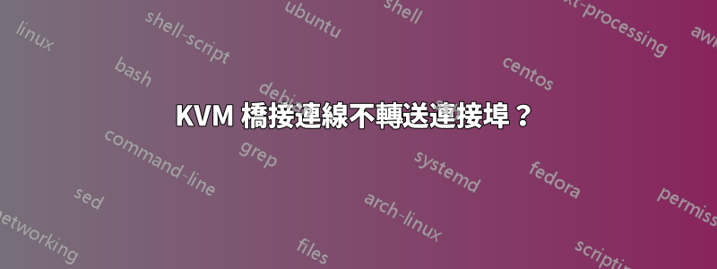 KVM 橋接連線不轉送連接埠？