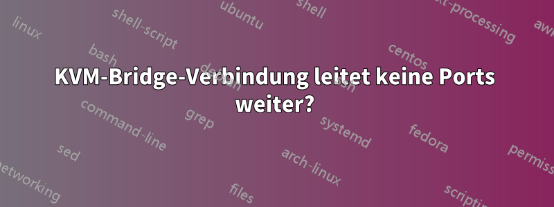 KVM-Bridge-Verbindung leitet keine Ports weiter?