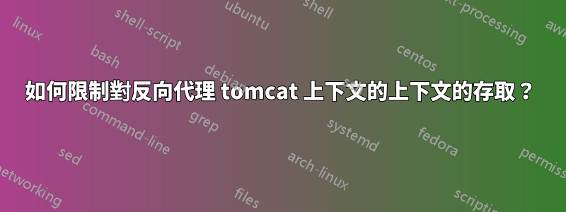 如何限制對反向代理 tomcat 上下文的上下文的存取？