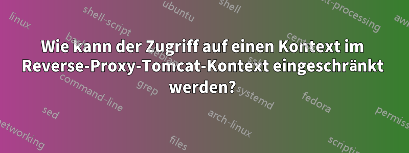 Wie kann der Zugriff auf einen Kontext im Reverse-Proxy-Tomcat-Kontext eingeschränkt werden?