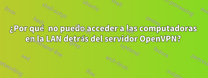 ¿Por qué no puedo acceder a las computadoras en la LAN detrás del servidor OpenVPN?
