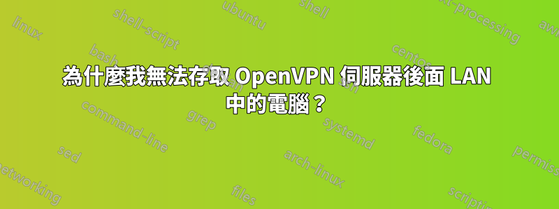 為什麼我無法存取 OpenVPN 伺服器後面 LAN 中的電腦？