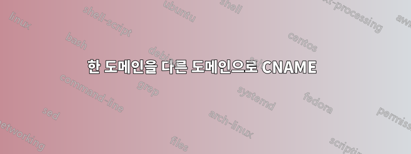 한 도메인을 다른 도메인으로 CNAME 