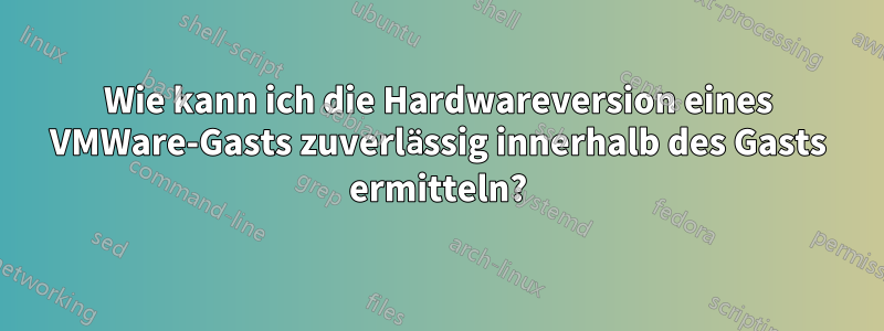 Wie kann ich die Hardwareversion eines VMWare-Gasts zuverlässig innerhalb des Gasts ermitteln?