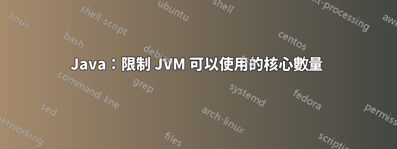 Java：限制 JVM 可以使用的核心數量
