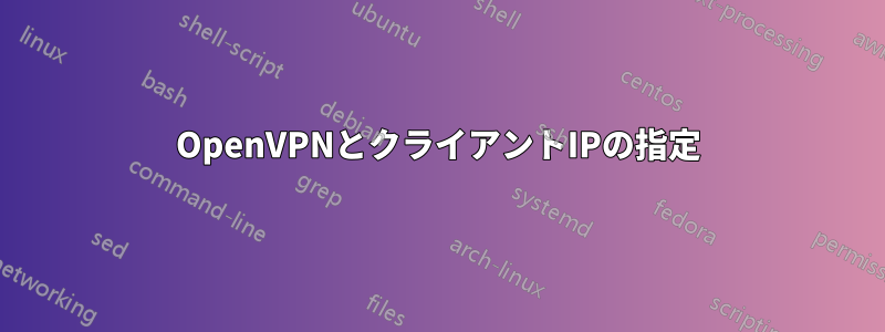 OpenVPNとクライアントIPの指定