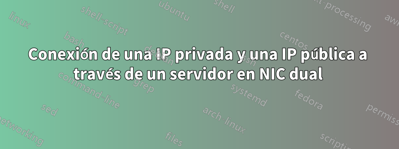 Conexión de una IP privada y una IP pública a través de un servidor en NIC dual