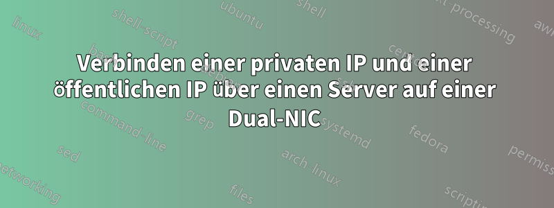 Verbinden einer privaten IP und einer öffentlichen IP über einen Server auf einer Dual-NIC