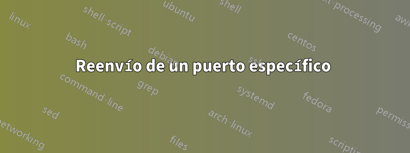 Reenvío de un puerto específico