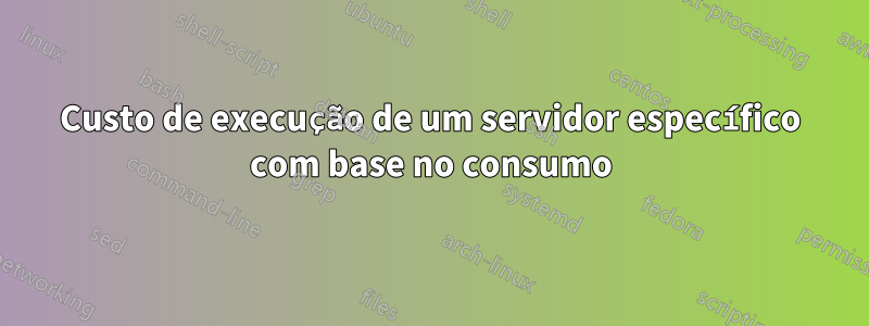 Custo de execução de um servidor específico com base no consumo
