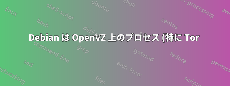 Debian は OpenVZ 上のプロセス (特に Tor) の TCP ソケットの数を制限します