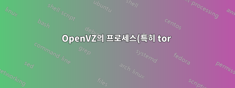 OpenVZ의 프로세스(특히 tor)에 대한 데비안 제한 TCP 소켓 수