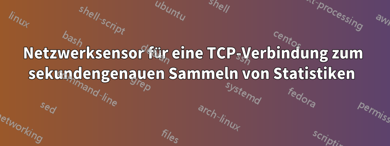 Netzwerksensor für eine TCP-Verbindung zum sekundengenauen Sammeln von Statistiken 