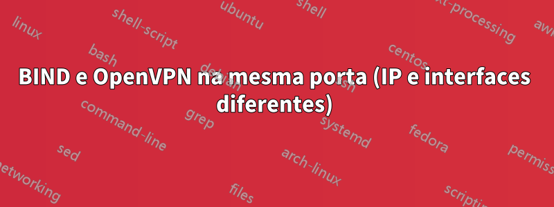 BIND e OpenVPN na mesma porta (IP e interfaces diferentes)