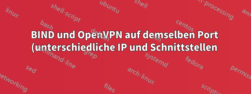 BIND und OpenVPN auf demselben Port (unterschiedliche IP und Schnittstellen)