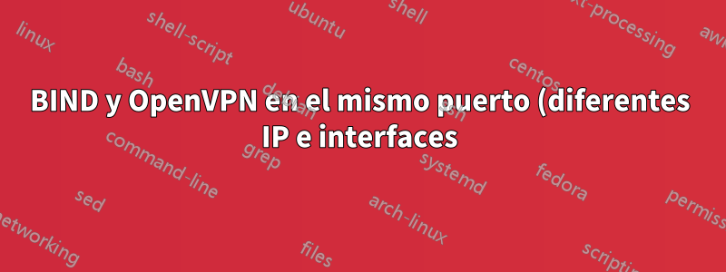 BIND y OpenVPN en el mismo puerto (diferentes IP e interfaces)