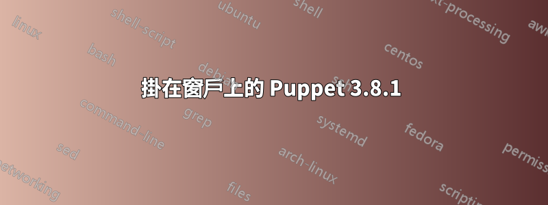 掛在窗戶上的 Puppet 3.8.1