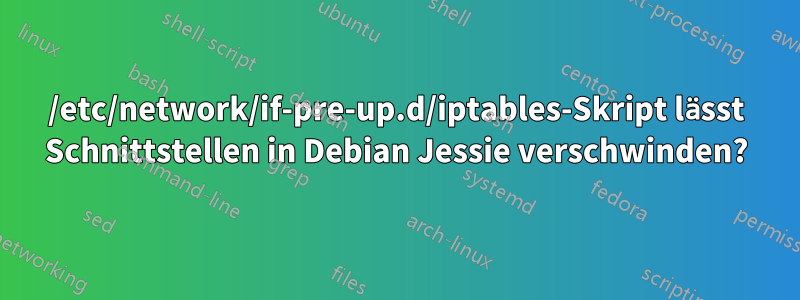 /etc/network/if-pre-up.d/iptables-Skript lässt Schnittstellen in Debian Jessie verschwinden?