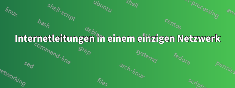 3 Internetleitungen in einem einzigen Netzwerk