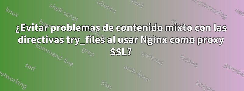 ¿Evitar problemas de contenido mixto con las directivas try_files al usar Nginx como proxy SSL?