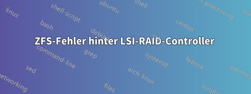 ZFS-Fehler hinter LSI-RAID-Controller