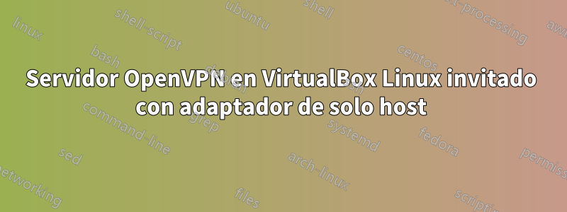 Servidor OpenVPN en VirtualBox Linux invitado con adaptador de solo host