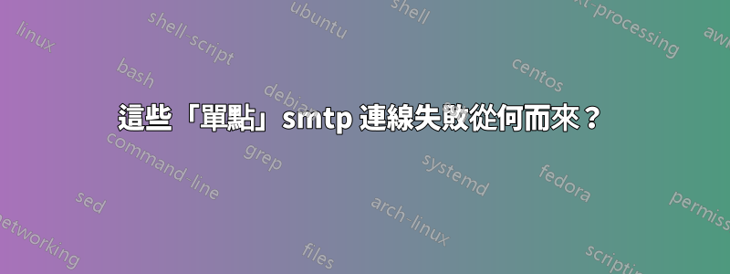 這些「單點」smtp 連線失敗從何而來？