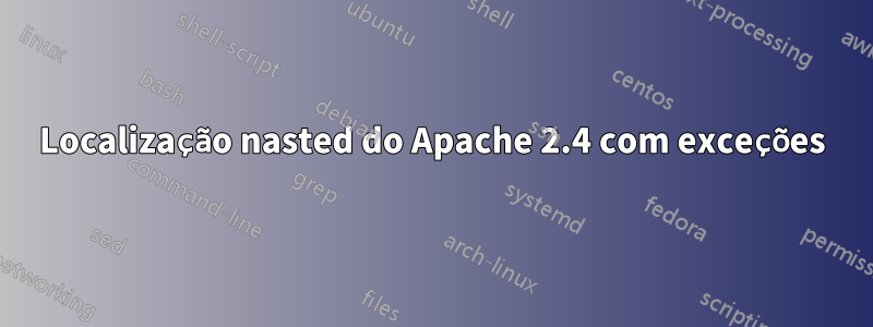 Localização nasted do Apache 2.4 com exceções