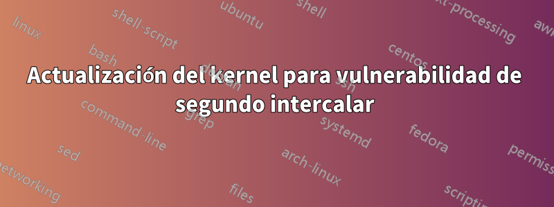 Actualización del kernel para vulnerabilidad de segundo intercalar
