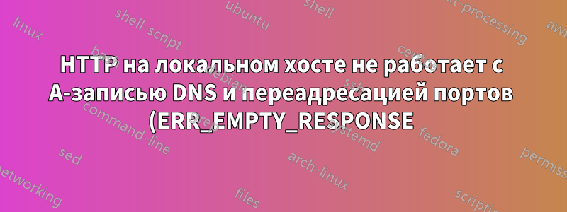 HTTP на локальном хосте не работает с A-записью DNS и переадресацией портов (ERR_EMPTY_RESPONSE)