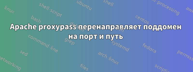 Apache proxypass перенаправляет поддомен на порт и путь