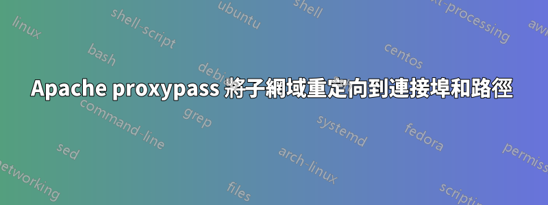 Apache proxypass 將子網域重定向到連接埠和路徑