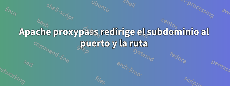 Apache proxypass redirige el subdominio al puerto y la ruta