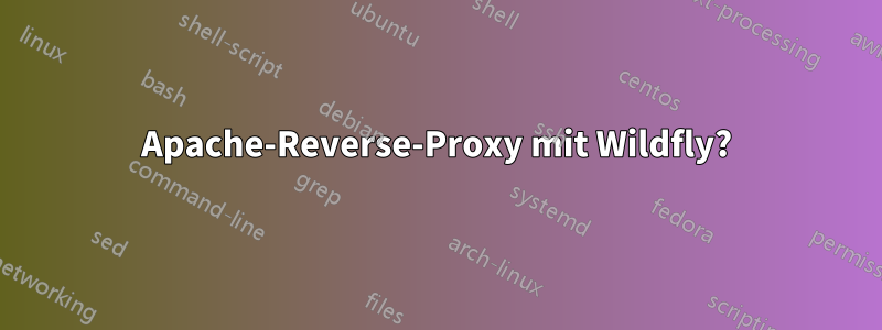 Apache-Reverse-Proxy mit Wildfly?