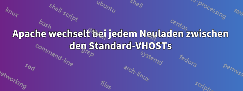 Apache wechselt bei jedem Neuladen zwischen den Standard-VHOSTs