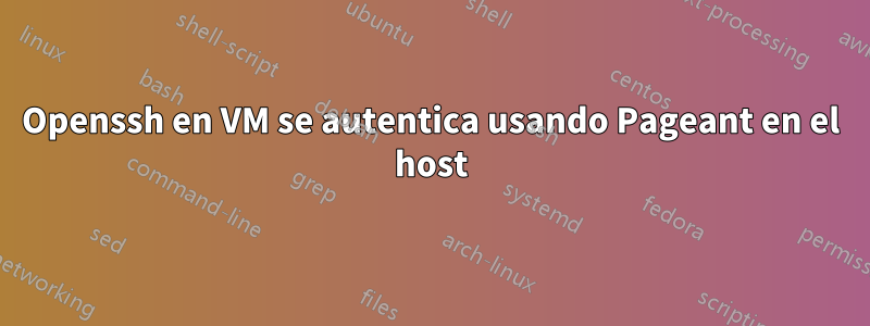 Openssh en VM se autentica usando Pageant en el host